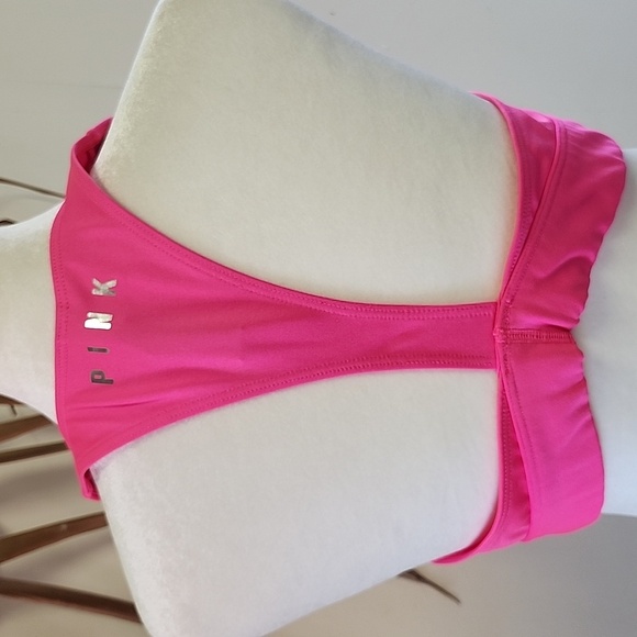 VS PINK SPORT Hot Pink Sports Bra Lightly Lined Large Barbiecore - Picture 7 of 9